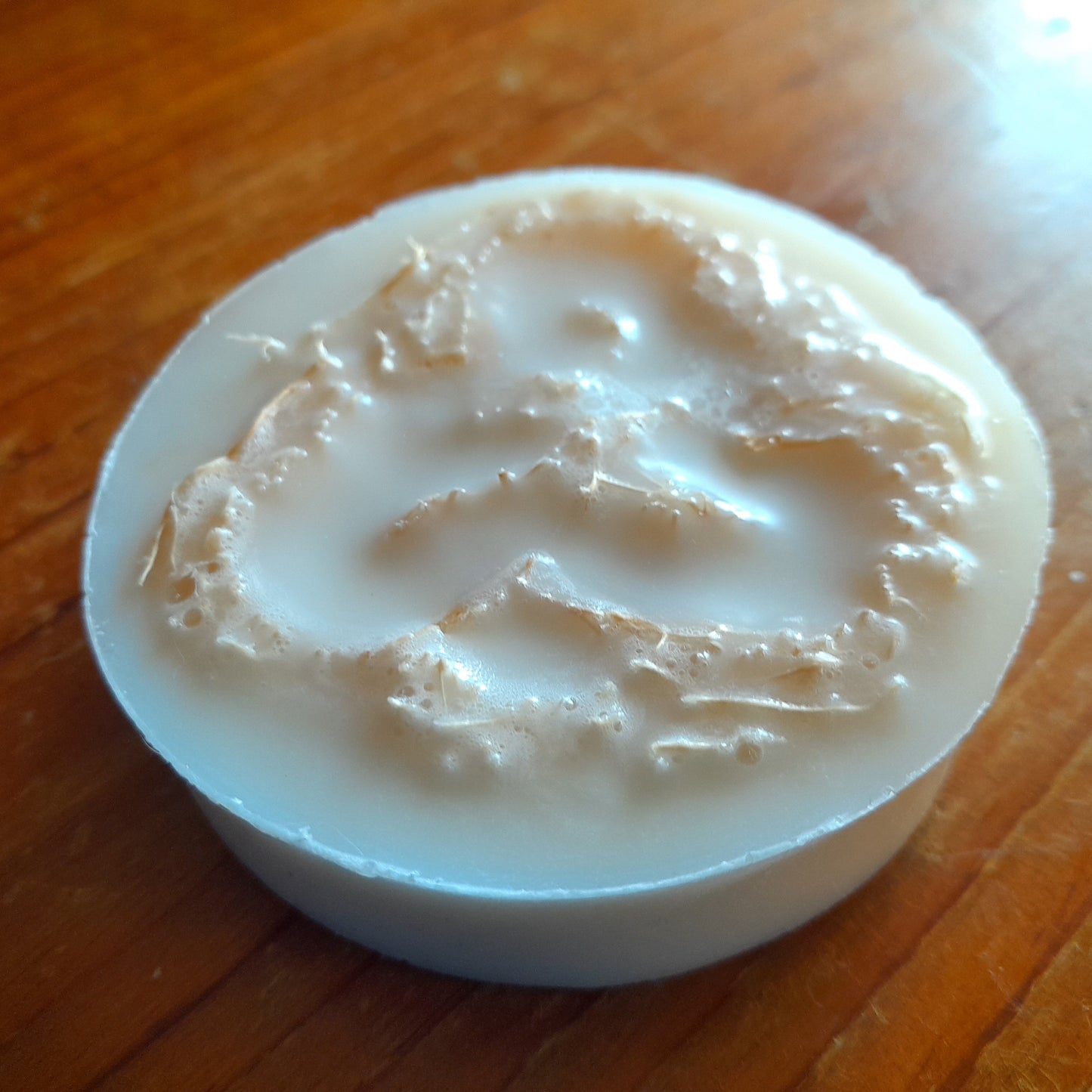 3oz Goat's Milk Luffa Soap: Round, Unscented