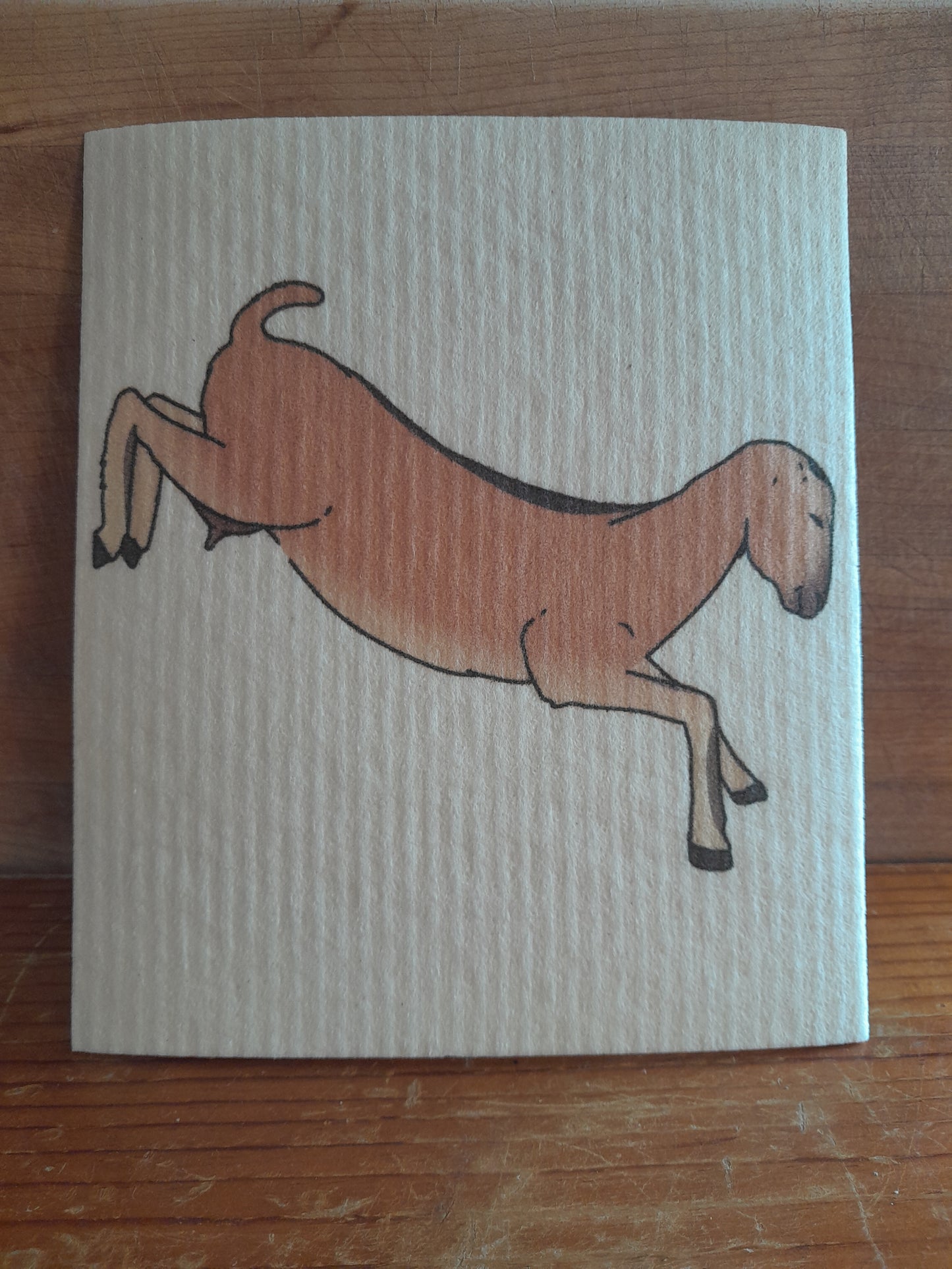 Lamancha Goat Swedish Dishcloth "Calamity"