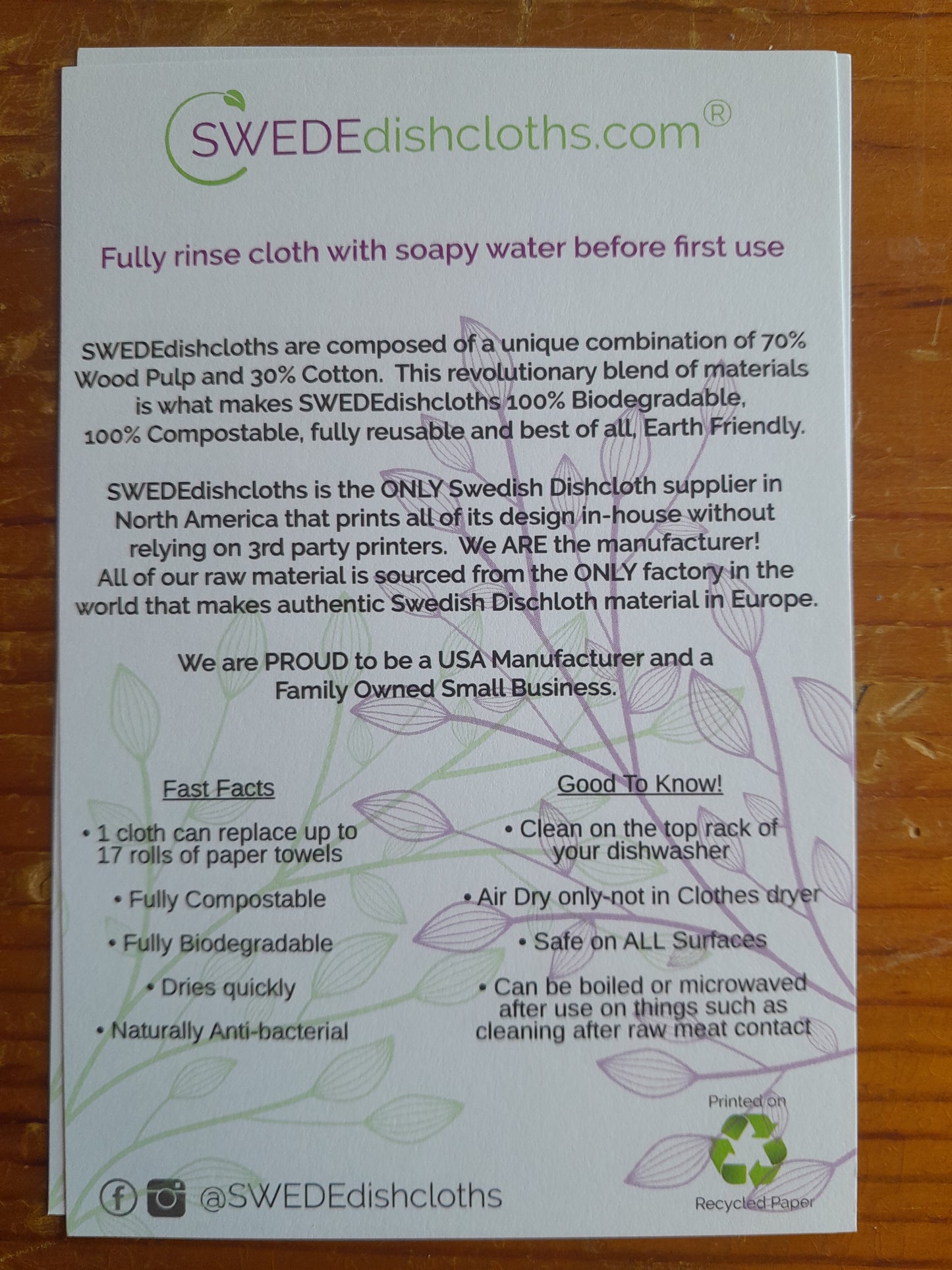 Lamancha Goat Swedish Dishcloth "Calamity"