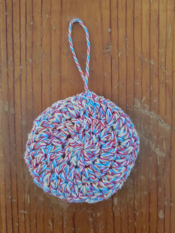 4" Luffa Scrubby, Crochet Backing