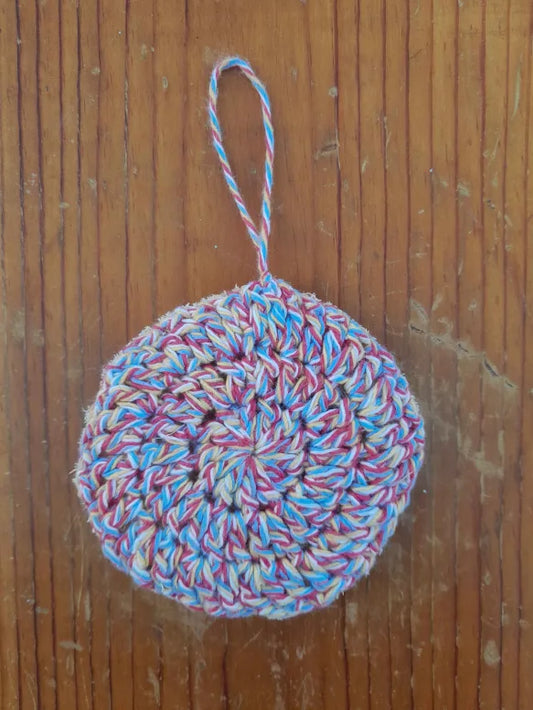 4" Luffa Scrubby, Crochet Backing