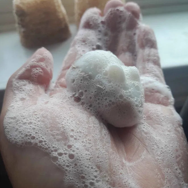 1oz Goat's Milk Luffa Soap: Rabbit, Unscented